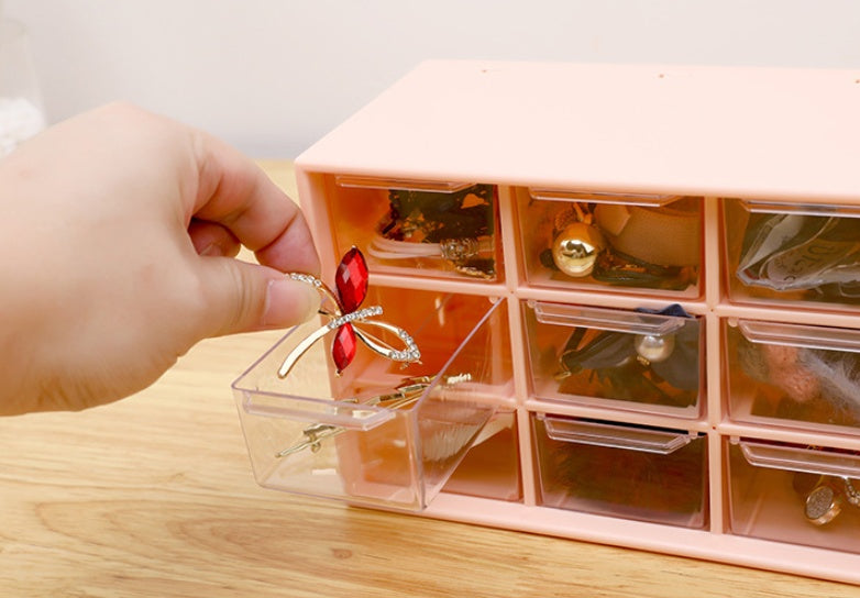 Desk Organiser Storage Container - Transparent Stationery Box