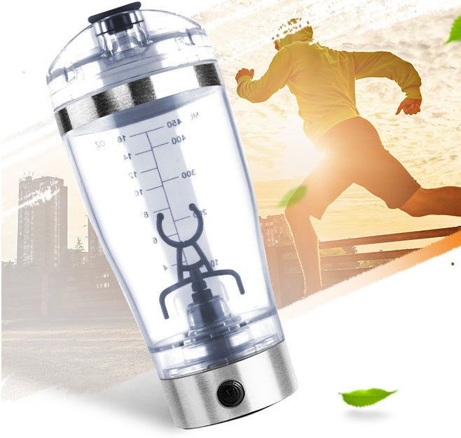 Electric Protein Shaker Bottle - USB Rechargeable Mixer for Smoothies & Fitness Drinks