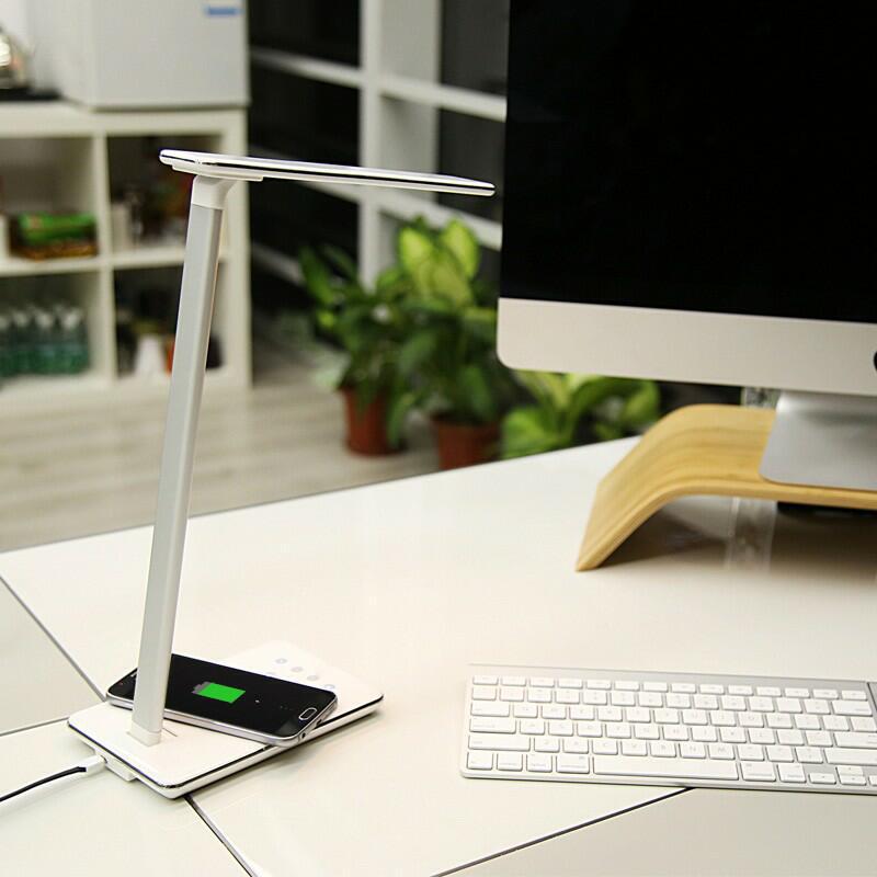 LED Desk Lamp with Wireless Charging - Touch Control Reading Light