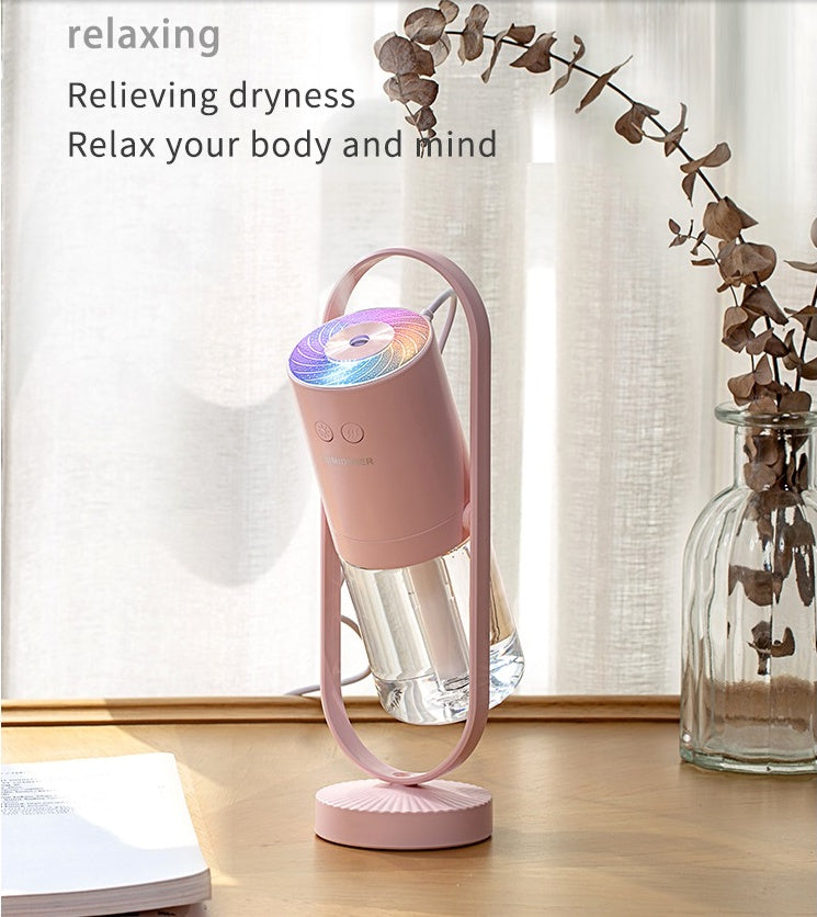 Magic Shadow USB Air Humidifier with Projection Night Light - Ultrasonic Desk Mist Maker for Home & Office