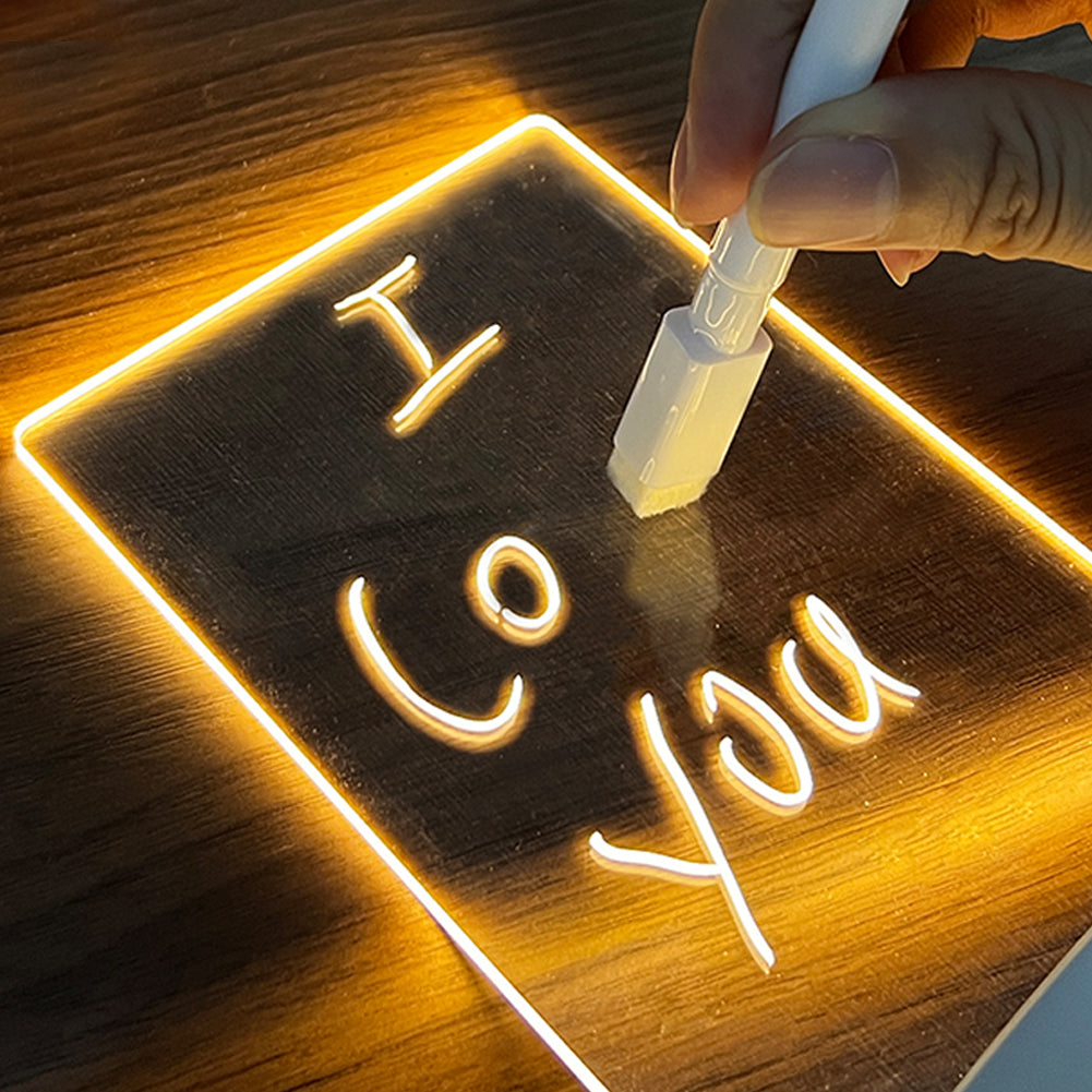 LED Message Board Light - Creative Note Board with Pen | Perfect Gift for Couples