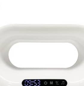 Giggly Gear ambient lighting phone charger dock in white for desktop use