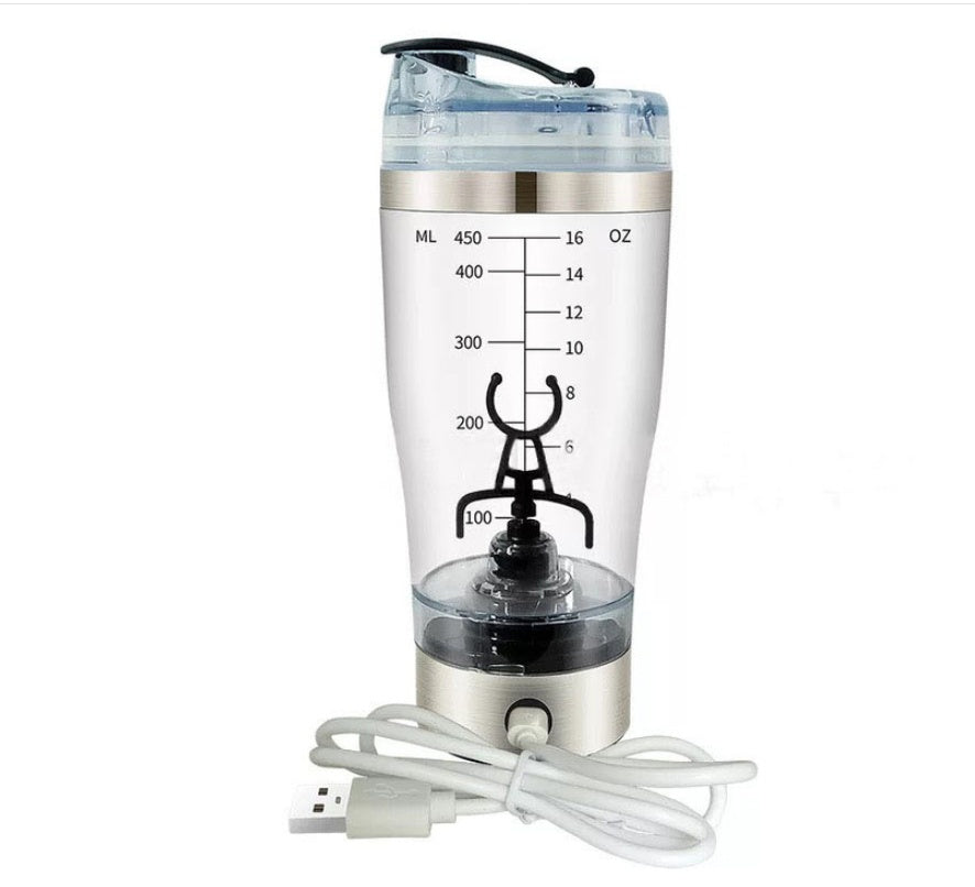 Electric Protein Shaker Bottle - USB Rechargeable Mixer for Smoothies & Fitness Drinks