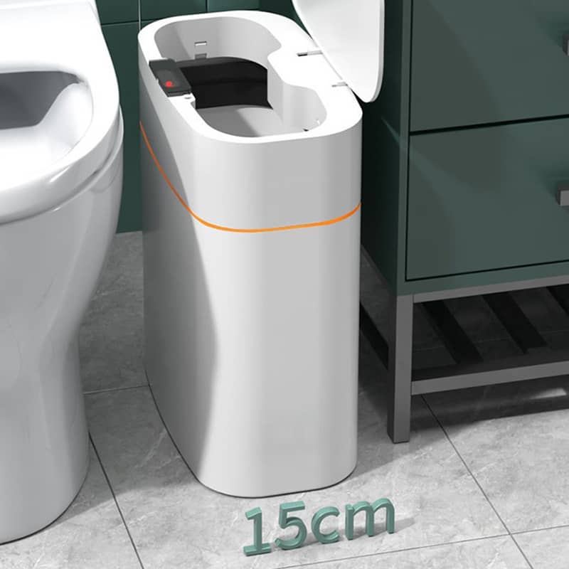 Giggly Gear white compact sensor waste bin UK for bathroom or office use