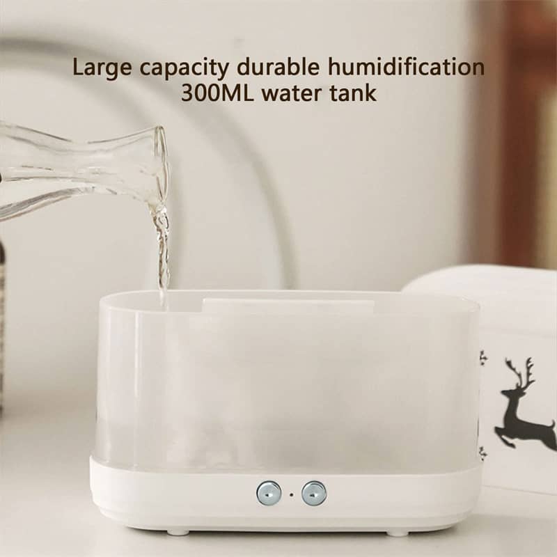 Giggly Gear white decorative humidifier for home office with 300ML water tank
