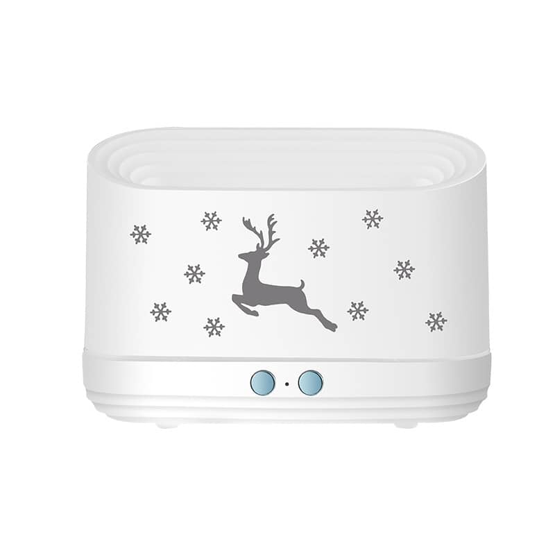 Giggly Gear white decorative humidifier for home office with reindeer and snowflake