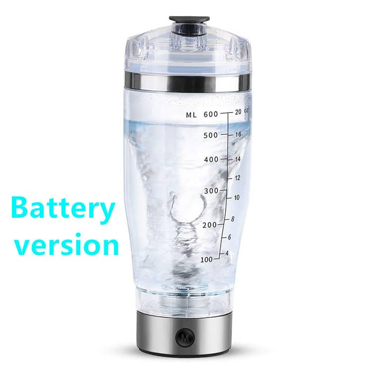 Giggly Gear electric protein shaker bottle clear with battery version for mixing drinks