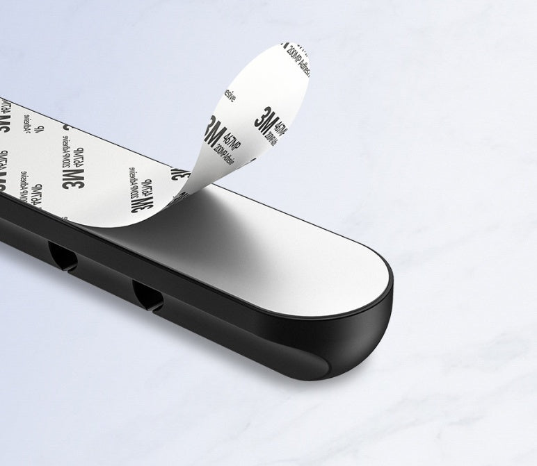 Giggly Gear black desk cable organiser with adhesive backing for tidy cable management