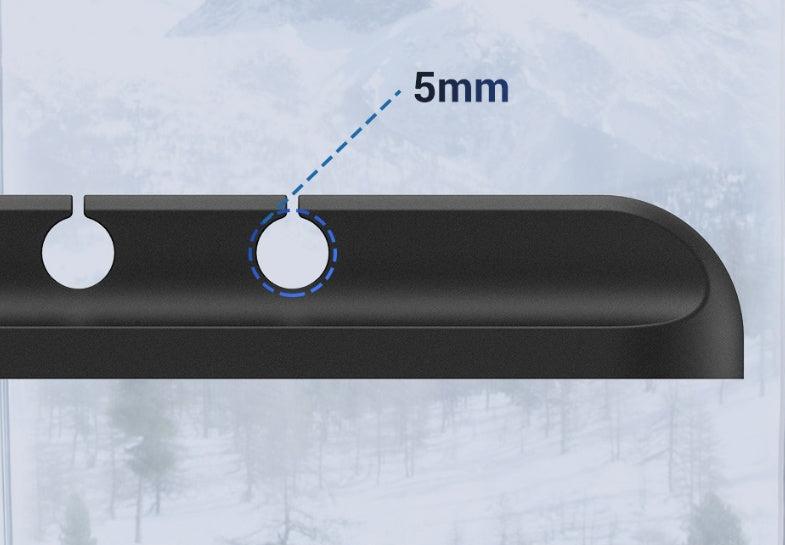 black Giggly Gear desk cable organiser with 5mm cable slots for tidy workspace